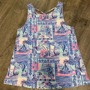 Lilly pulitzer xxs Kristen tank top whisper blue yea buoy Euc